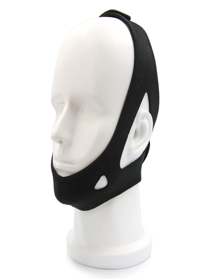 Gihunk Chin Strap - Chin Strap for Cpap Users, Cpap Chin Strap, Anti Snoring Chin Strap, Chin Strap for Snoring, Breathable Comfortable Cpap Chin Straps for Men and Women, Extension Strap (Black) - Image 1